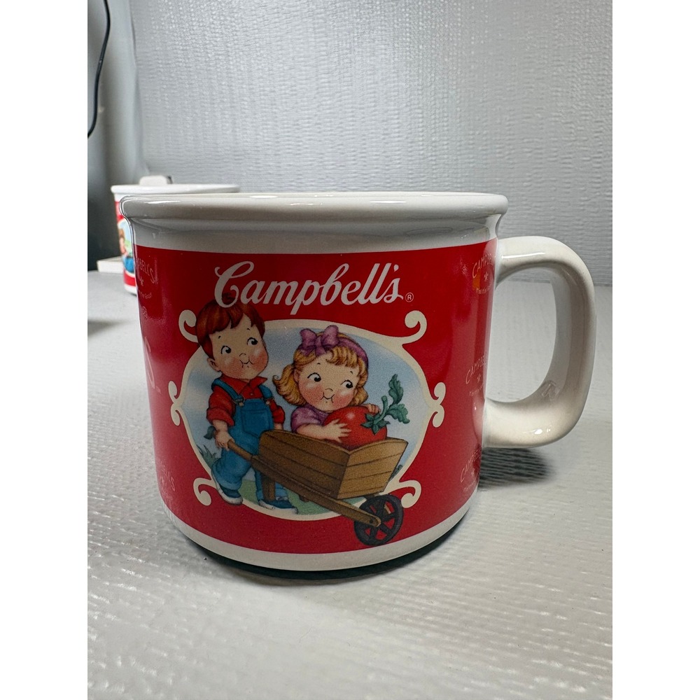 Campbells Soup Mug Houston Harvest 2002 Campbell Kids Red‎ Ceramic 31981